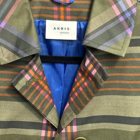 Never worn Akris Plaid Jacket Size 4 - Picture 3 of 9